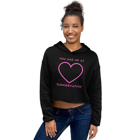 YHMA Conservative (PINK) Crop Hoodie