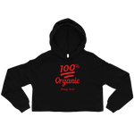 100% Organic (Red) Crop Hoodie