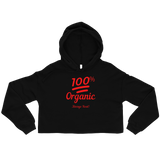 100% Organic (Red) Crop Hoodie