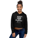 100% Organic (White) Crop Hoodie