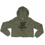 100% Organic (Black) Crop Hoodie