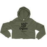 100% Organic (Black) Crop Hoodie