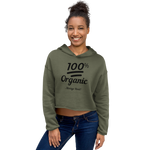 100% Organic (Black) Crop Hoodie