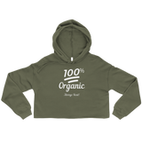 100% Organic (White) Crop Hoodie