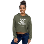100% Organic (White) Crop Hoodie