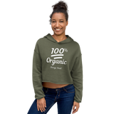 100% Organic (White) Crop Hoodie