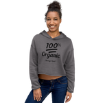 100% Organic (Black) Crop Hoodie