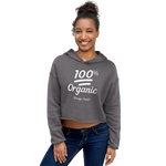 100% Organic (White) Crop Hoodie