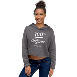 100% Organic (White) Crop Hoodie